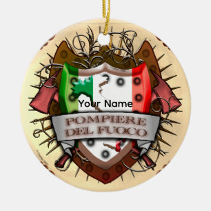 Italien Feuerwehrschiff individuelle Name Ornament