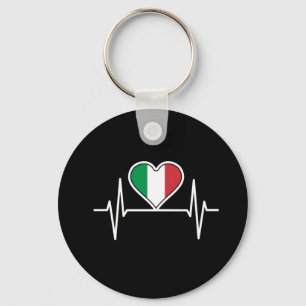 Italien - Flag Heartbeat Schlüsselanhänger