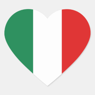 Italien-Flag-Heftpflaster Herz-Aufkleber