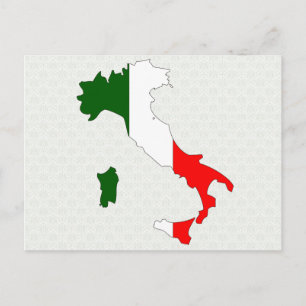 Italien - Flag-Karte Postkarte