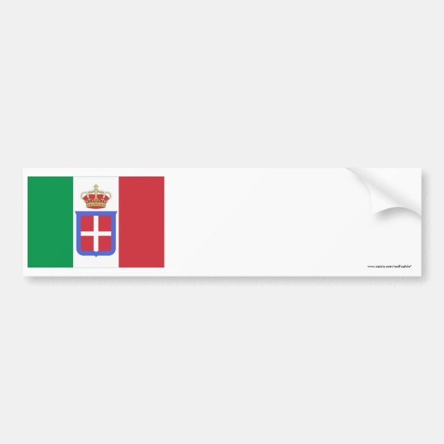 Italien-Flagge (1861-1946) Autoaufkleber (Vorne)