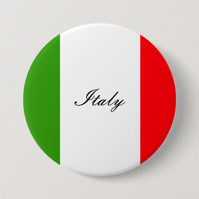 Italien-Flagge Button (Vorderseite)