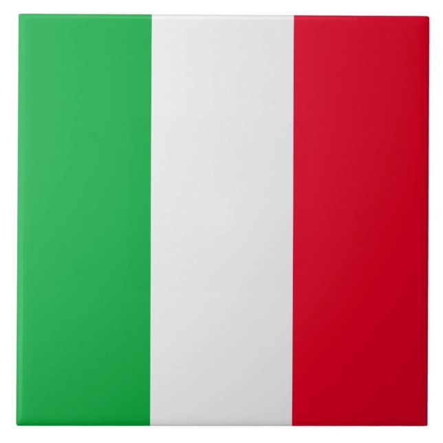 Italien-Flagge Fliese (Vorderseite)