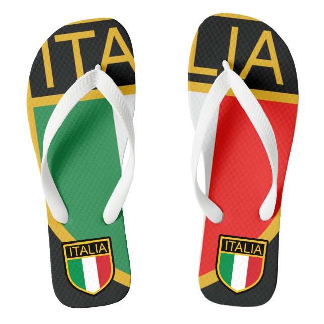 Italien-Flagge Flip Flops (Fußbett)