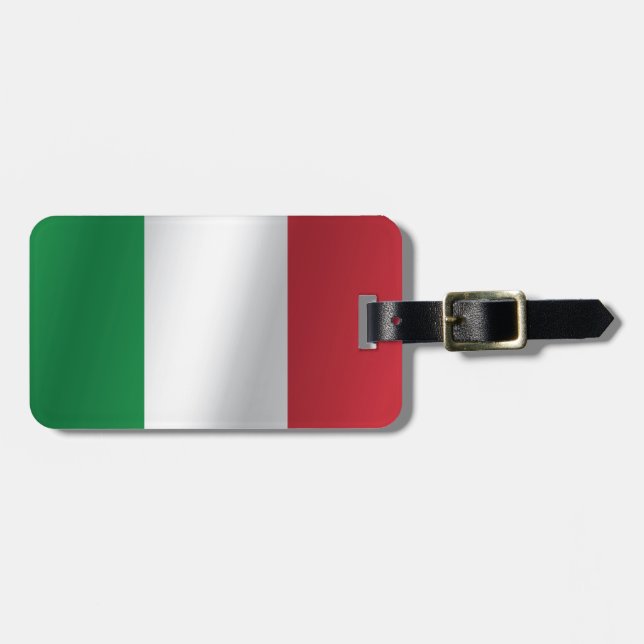 Italien-Flagge Gepäckanhänger (Vorderseite horizontal)