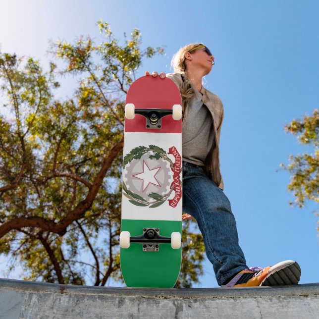 Italien-Flagge-Handyhülle Skateboard (Außen 1)
