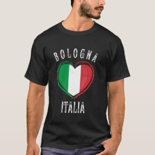 Italien Flagge Herz Bologna Stadt T-Shirt