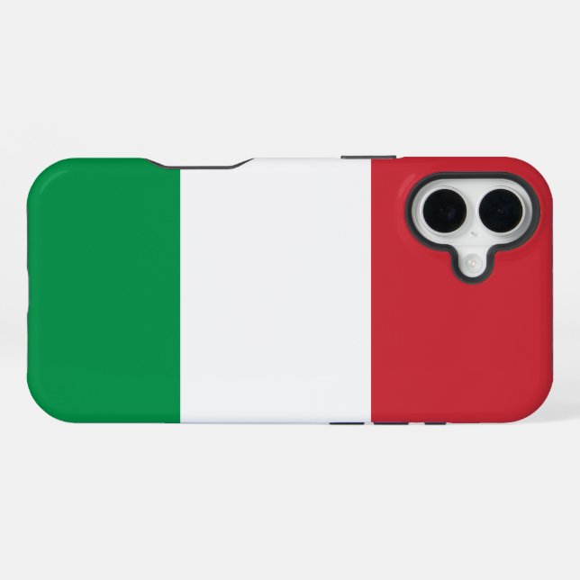 Italien-Flagge iPhone Hülle (Rückseite (Horizontal))