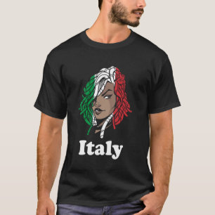 Italien Flagge Italienische Wurzeln Dreadlocks Mäd T-Shirt