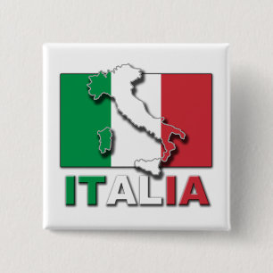Italien Flagge Land Button