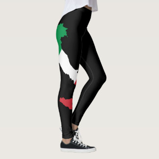 Italien-Flagge Leggings - Grün Weiß Rot Damen