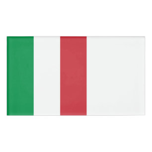 Italien-Flagge Namenschild