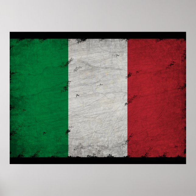 Italien-Flagge  Poster (Vorne)