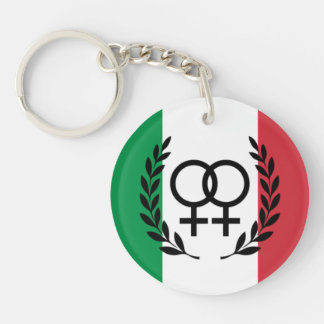 Italien Flagge Sapphisches Acryl-Symbol  Schlüsselanhänger