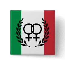 Italien-Flagge Sapphisches Symbol-Abzeichen