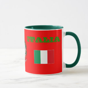 ITALIEN-Flagge u. Wappen Tasse