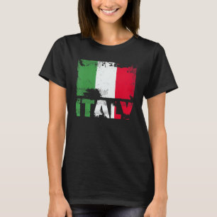 Italien-Flagge Vintage abgenutzt Italia Grunge Rei T-Shirt