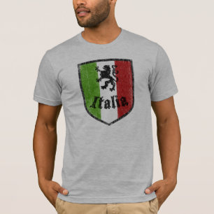 Italien-Flagge-Wappen Graues T-Shirt