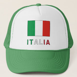 Italien Flagge & Wort Truckerkappe