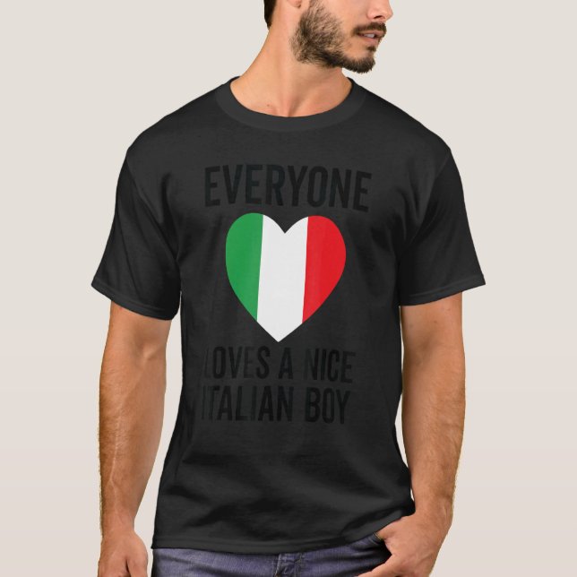 Italien Flaggen Alle Lieben ein schöner Italiener T-Shirt (Vorderseite)