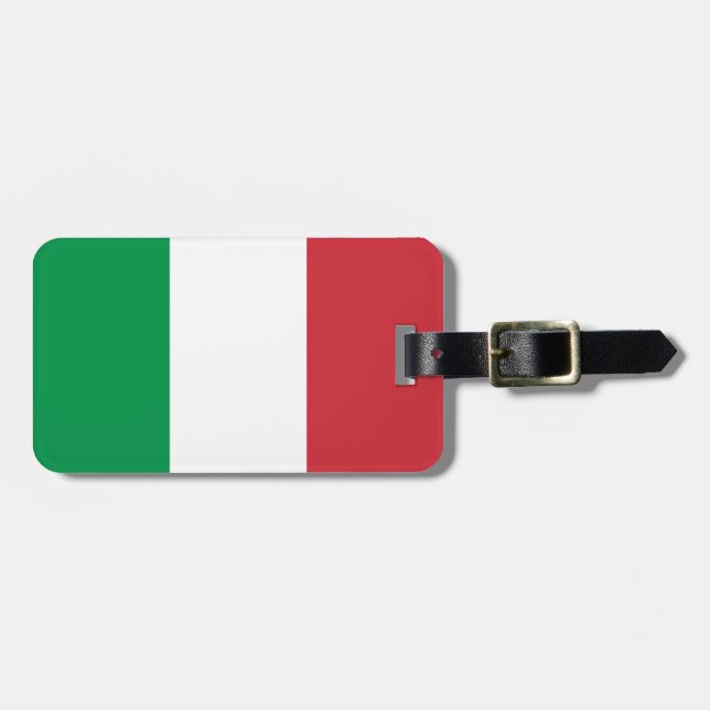 Italien-Flaggen-Gepäckanhänger Gepäckanhänger (Vorderseite horizontal)