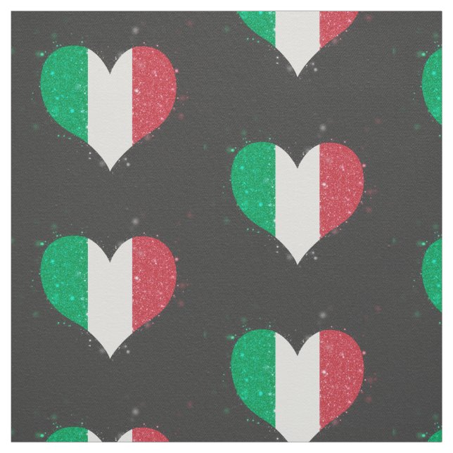 Italien-Flaggen-Glänzen schön Stoff (Muster)