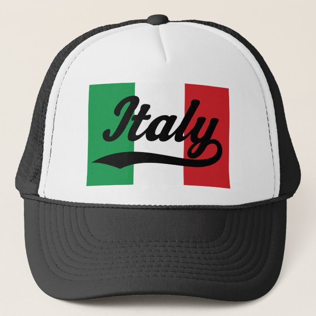 Italien-Flaggen-(italienisches) Geschenk Truckerkappe (Vorderseite)