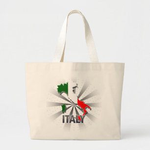 Italien-Flaggen-Karte 2,0 Jumbo Stoffbeutel