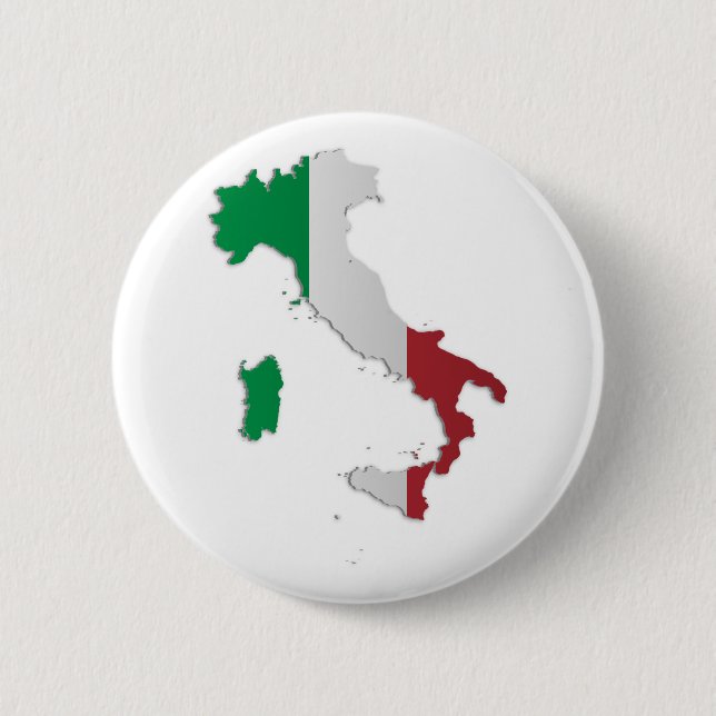 Italien-Flaggen-Karte Button (Vorderseite)