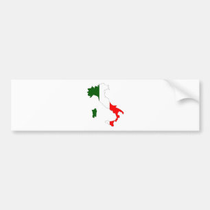 Italien-Flaggen-Karte Größengleich Autoaufkleber