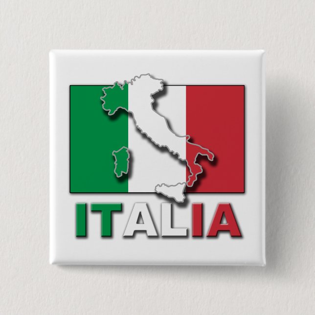 Italien-Flaggen-Land Button (Vorderseite)