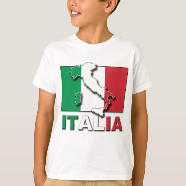 Italien-Flaggen-Land T-Shirt (Vorderseite)