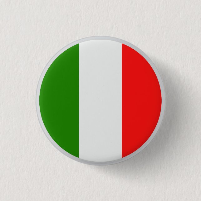 Italien, Flaggenfarben rot, weiß, grün, Button (Vorderseite)