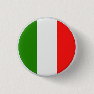 Italien, Flaggenfarben rot, weiß, grün, Button