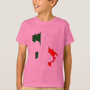 Italien-Flaggenkarte T-Shirt