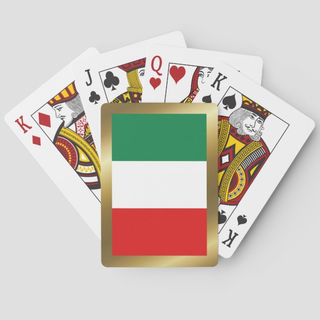 Italien Flaggenplatzierungskarten Spielkarten (Rückseite)
