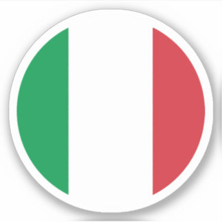 Italien Flaggenrundkleber Aufkleber