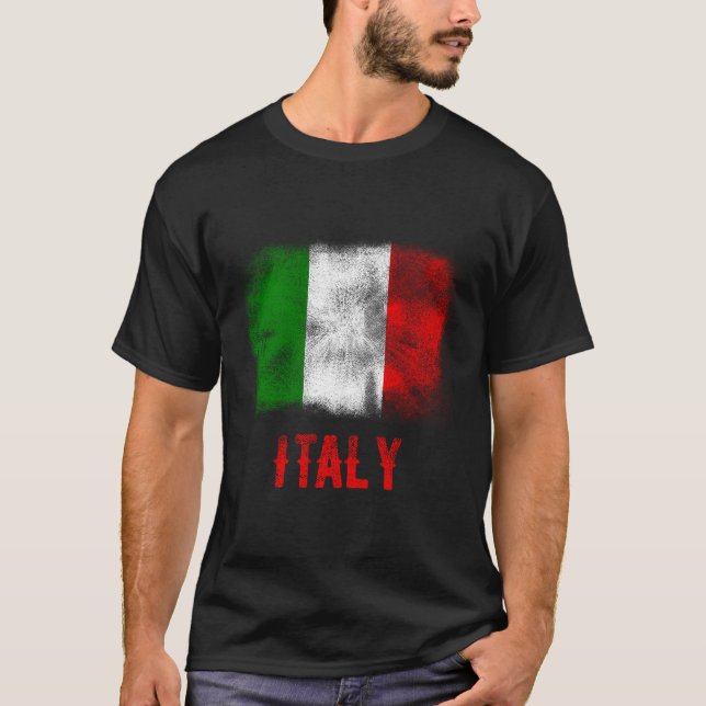 Italien Flaggenstaat Amerikanisch Italienischer St T-Shirt (Vorderseite)