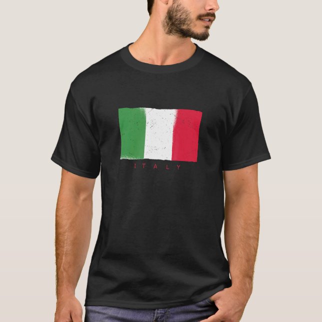 Italien Flaggenstaat Italien Italien Italiana Boot T-Shirt (Vorderseite)