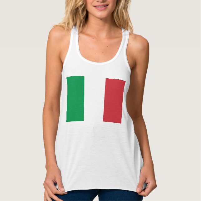 Italien Flaggenstaat Italienisches Patriotikum Tank Top (Vorderseite)