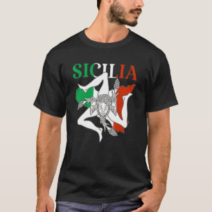 Italien Flaggenstaat Trinacria Sicilia Sizilien Si T-Shirt