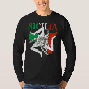 Italien Flaggenstaat Trinacria Sicilia Sizilien Si T-Shirt