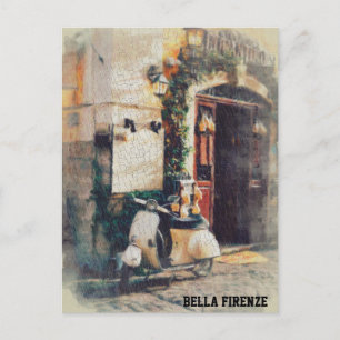 ** Italien Florence Scooter AP12 Cobblestone Postkarte