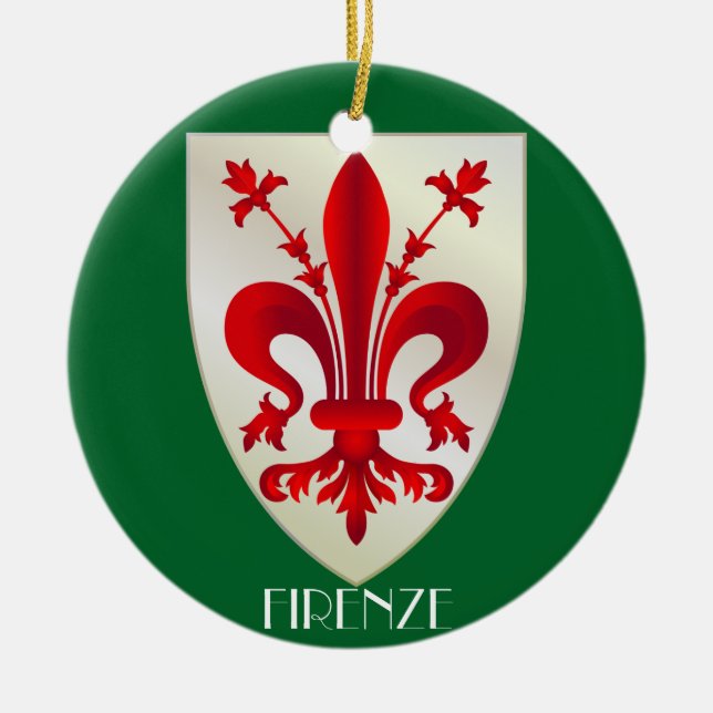Italien- - Florenz-Keramik-Weihnachtsverzierung Keramikornament (Vorne)
