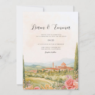 Italien Florenz Landschaft Hochzeitseinladung Einladung