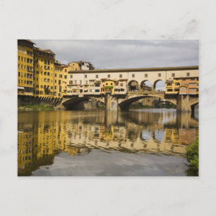 Italien, Florenz, Reflektionen im Arno Postkarte