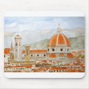 Italien Florenzer Dom Aquarellmalerei Mousepad