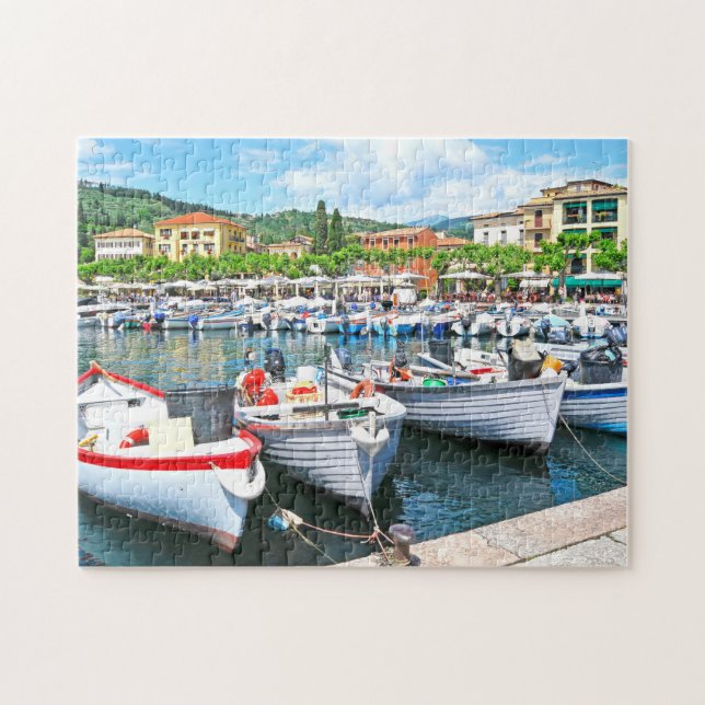 Italien Foto landschaftlicher Seehafen Puzzle (Horizontal)