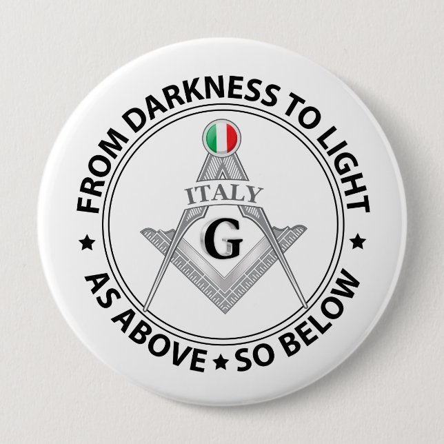 Italien Freimaurerei Zeichen Button (Vorderseite)