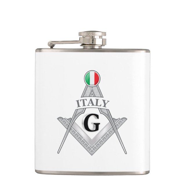 Italien Freimaurerei Zeichen Flachmann (Vorderseite)